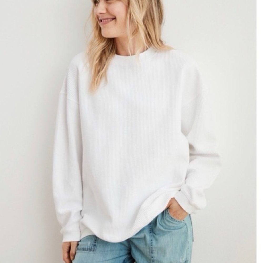 NWT Aerie Corded Crew Sweatshirt